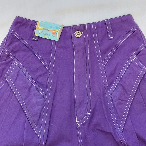Liason Vintage NWT Purple Super High Rise Parachute Pants, 7 - Picture 3 of 10